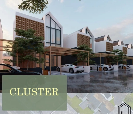 RUMAH MODERN CLUSTER CANTIK 2 LANTAI, TIPE 90 , JALAN RAWA INDAH