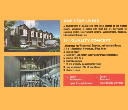 PEGUDANGAN ELITE KONSEP CLUSTER MODERN 4 IN 1