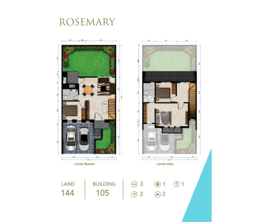 PERUMAHAN CITRALAND TIPE ROSEMARY 2 LANTAI